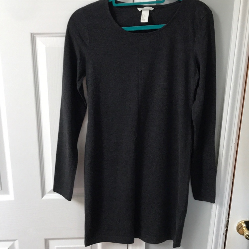 Charcoal grey long sleeve dress/tunic